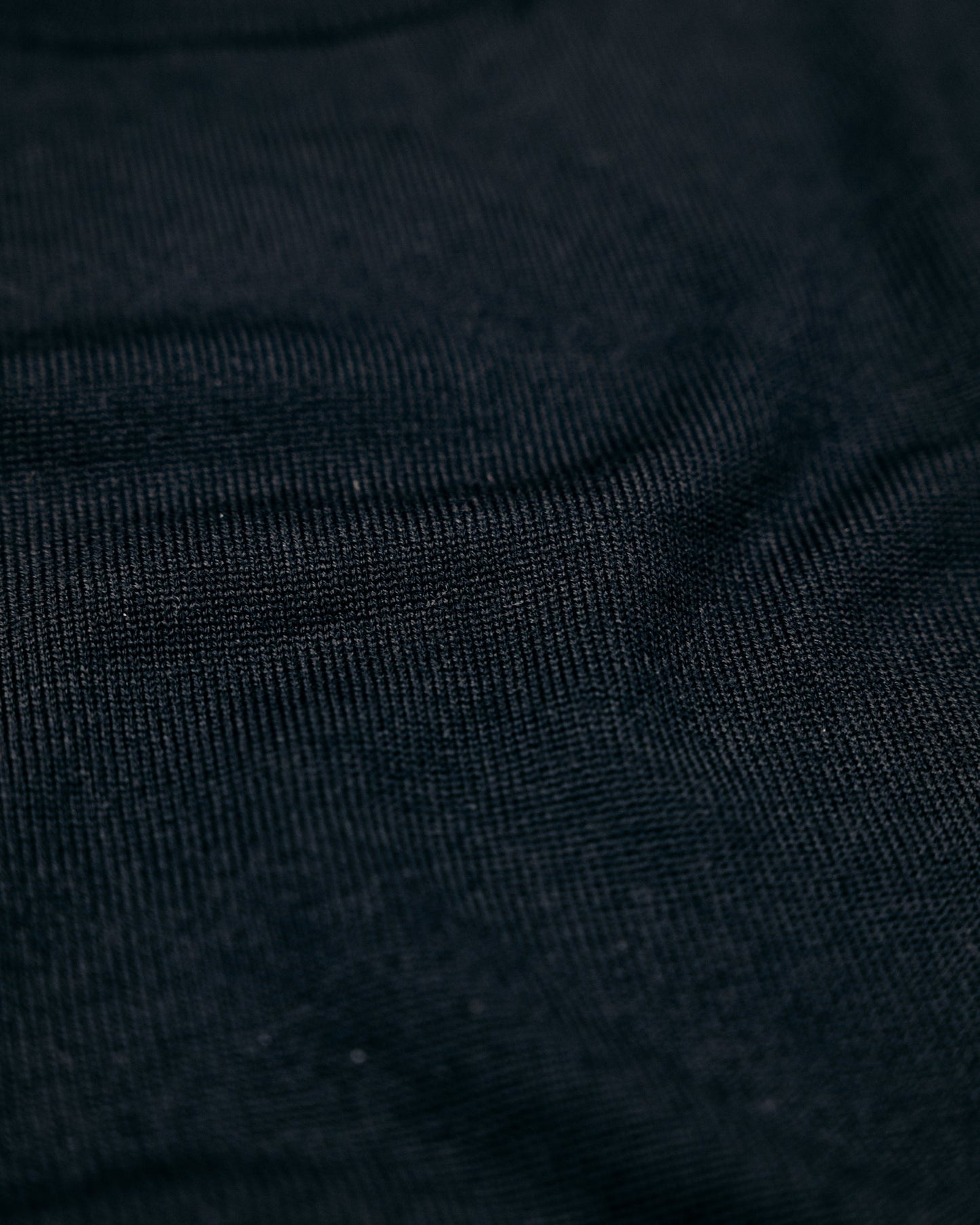 Black Long Sleeve Crew Neck Merino Jumper
