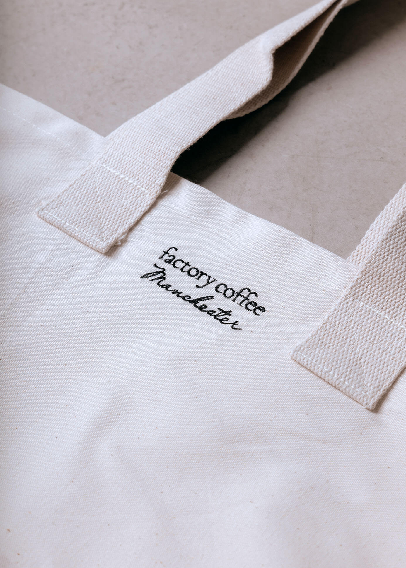 White The Factory Coffee TOTE