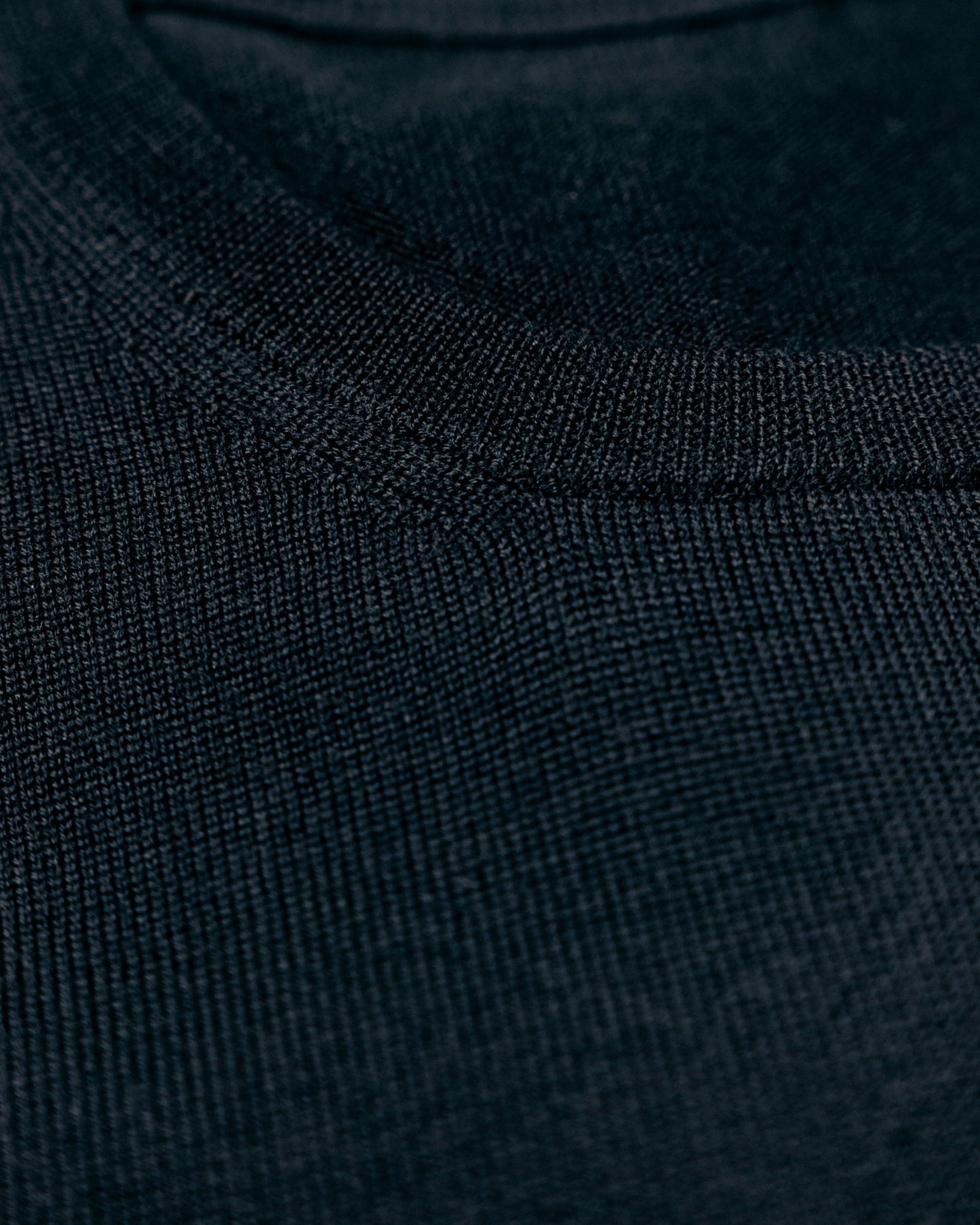 Black Long Sleeve Crew Neck Merino Jumper